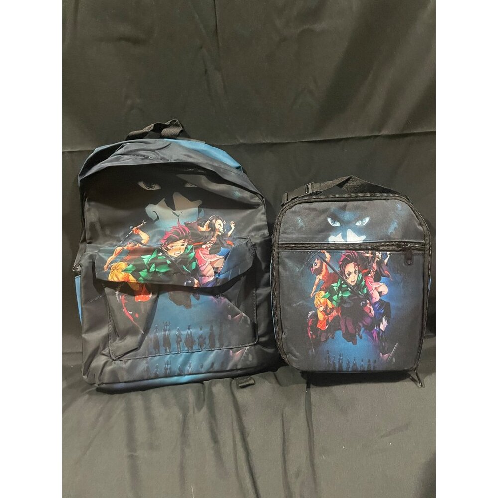 Demon Slayer Japanese Anime Backpack with Lunch tote Brand New